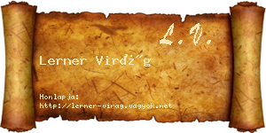 Lerner Virág névjegykártya